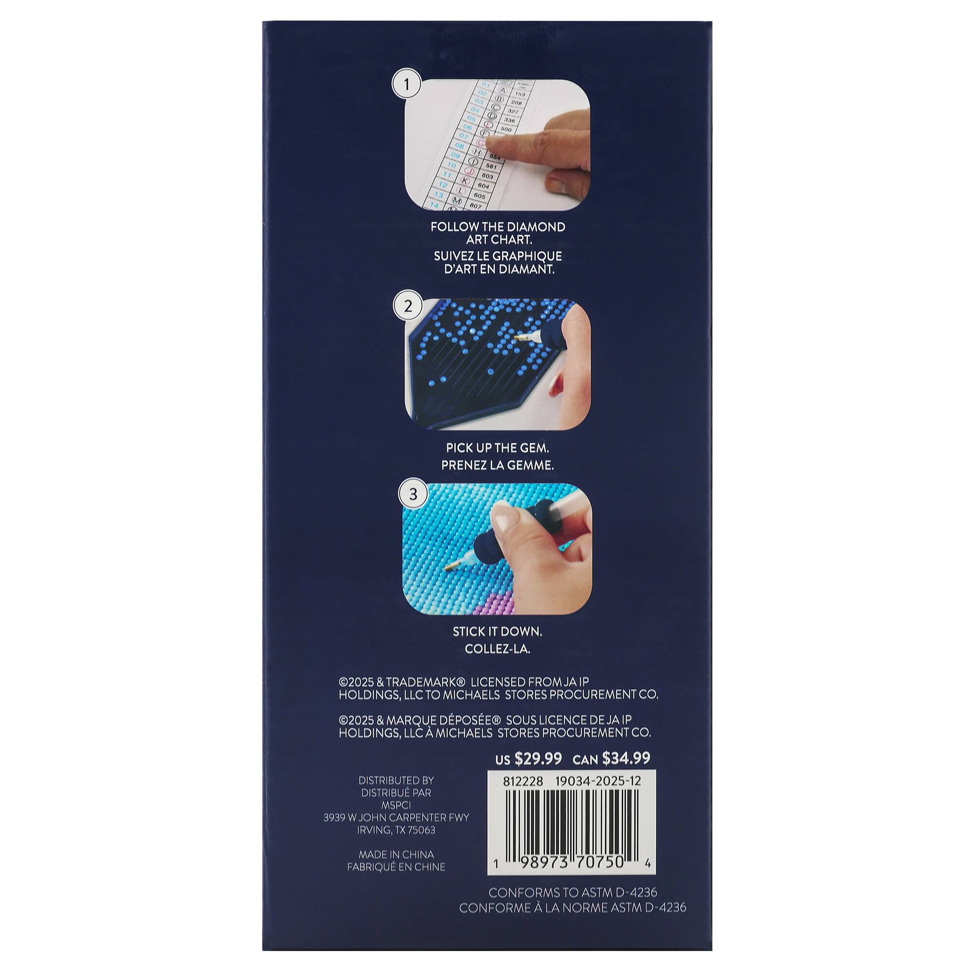 Jonathan Adler x Michaels Blue Tile Diamond Art Vase Kit